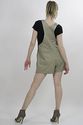 VTG 90s Grunge khaki twill coveralls romper shorts