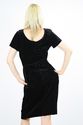  Vintage 60s Mod Dolly black wiggle burnout velvet