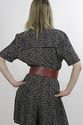 Vtg 90s Grunge Boho Prairie Mini Dress Romper Navy
