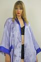 Vtg 80s Asian embroidered kimono robe REVERSIBLE g