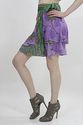 Vintage 70s Gypsy Boho purple Floral Hippie abstra