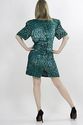 Vtg 80s SILK deco flapper sequin beaded  party min