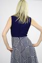 Vintage 60s Mod Hippie Boho Sheer abstract navy pa