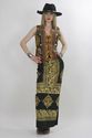 Vint70s INDIA hippie Boho top vest ethnic animal f