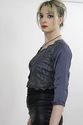 Vtg 90s silk deco embroidered beaded party dress c