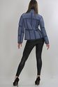 Vtg 70s Blue Suede Crochet Cutout Hippie Boho Jack