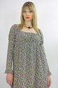 Vintage 70s mini floral prairie boho Maxi Dress pu