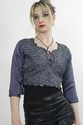 Vtg 90s silk deco embroidered beaded party dress c