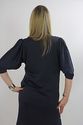 Vintage 70s Navy blue metallic sunflower applique 