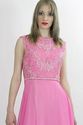 Vintage 60s SHEER sequin beaded deco party mini dr