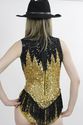 Sequin beaded deco body suit skater dance costume 