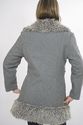 Vtg 70s Boho Wool Canada  coat jacket faux fur tri