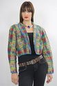 Vintage 80s Tribal India Ethnic Short Cropped Boho