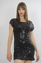 Vintage 80s Sequin beaded Deco Draped Cocktail Par