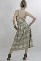 Vintage 70s Boho Hippie Aqua large Plaid Prairie M