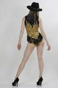 Sequin beaded deco body suit skater dance costume 