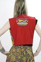 Vtg 70s INDIA Hippie Boho Mirror Neon floral Embro