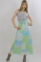 Vintage 70s Hippie  Boho Prairie patchwork long Ma