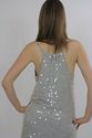 Vintage 90s sequin beaded draped stretch knit part