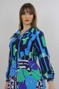 LANVIN Vintage 60s Boho Hippie Mod designer maxi s