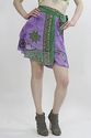 Vintage 70s Gypsy Boho purple Floral Hippie abstra