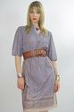 Vintage 70s Sheer Border design Paisley Gypsy Boho