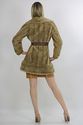 Vtg  Lilli Ann mod suede leather faux fur jacket b