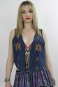 Vtg 70s Southwestern Boho woven EthnicTribal Vest 