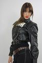 Vtg 80s Black leather short cropped Punk Moto Bike