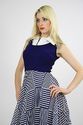 Vintage 60s Mod Hippie Boho Sheer abstract navy pa