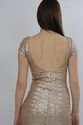 Vtg 90s Gold sequin bandage bodycon deco party min