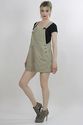VTG 90s Grunge khaki twill coveralls romper shorts