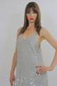 Vintage 90s sequin beaded draped stretch knit part