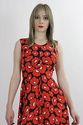 Vintage 60s 70s Hippie Boho Party maxi dress Abstr
