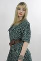 Vintage 90s Grunge mini dark green floral romper p