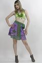 Vintage 70s Gypsy Boho purple Floral Hippie abstra