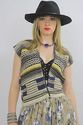 Vtg 70s Southwestern Boho Ethnic tribal draped Wov