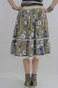 Vtg 70s floral tiered  High waist boho hippie dres