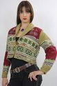 Vintage 80s ethnic tribal southwestern boho croppe