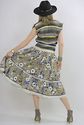 Vtg 70s floral tiered  High waist boho hippie dres