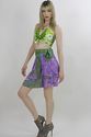 Vintage 70s Gypsy Boho purple Floral Hippie abstra