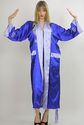 Vtg 80s Asian embroidered kimono robe REVERSIBLE g