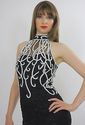 Vintage 80s silk sequin beaded art deco geometric 