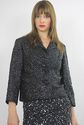 Vtg 80s deco sequin beaded party cocktail dress ja
