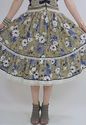 Vtg 70s floral tiered  High waist boho hippie dres