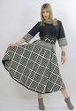 Vintage 80s Hippie Boho Geometric ethnic maxi dres