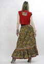 Vtg 70s Boho Hippie  Paisley Prairie long  Maxi dr