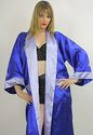 Vtg 80s Asian embroidered kimono robe REVERSIBLE g