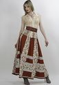 Vtg 70s Prairie Patchwork hippie boho maxi party d