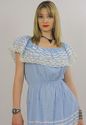 Vintage 70s Hippie Prairie peasant Boho party maxi